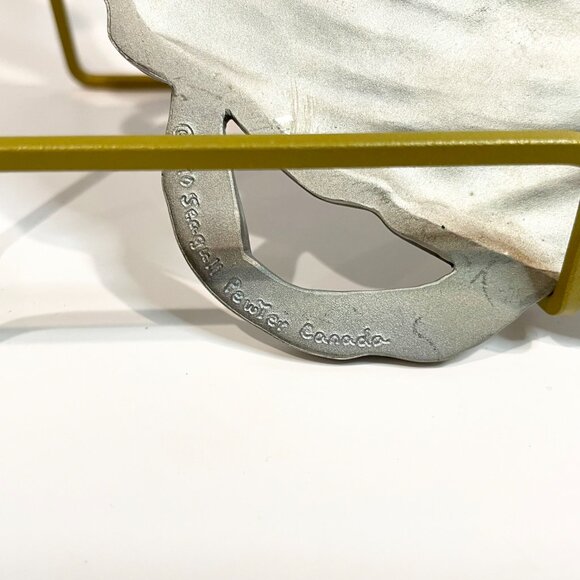 Vintage Solid Pewter Angels Wall Hangings Seagull Pewter Canada 1991 Set of 2 - Picture 7 of 7